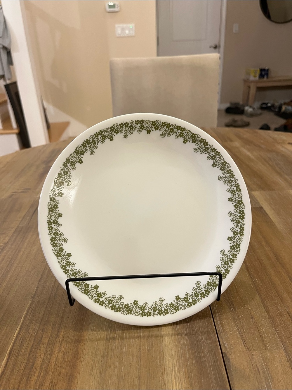 Vintage Corelle "Spring Blossom Green" (Crazy
Daisy) Dinner Plate